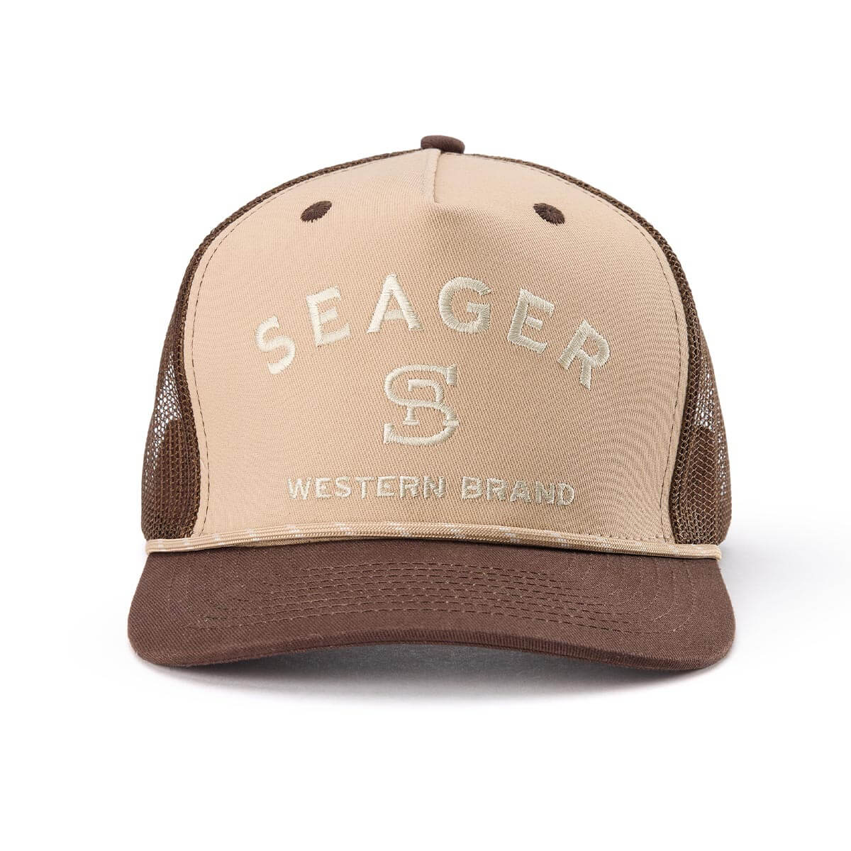 Branded Trucker Snapback Khaki