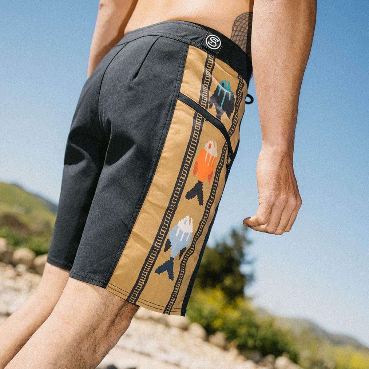 Capo Panel Boardshort Upstream Black