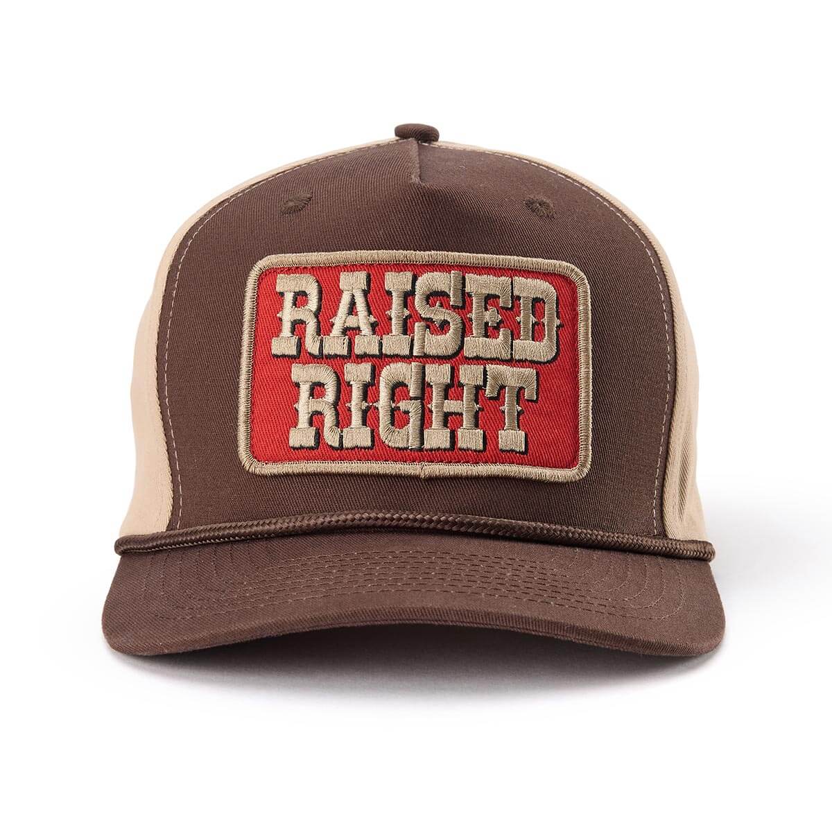 Raised Right Trucker Snapback Brown