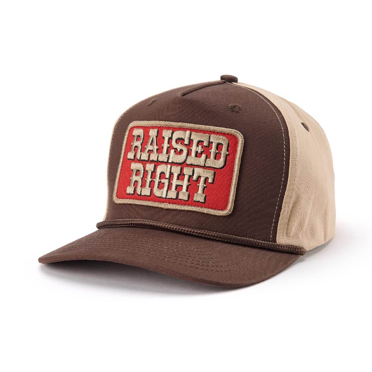 Raised Right Trucker Snapback Brown