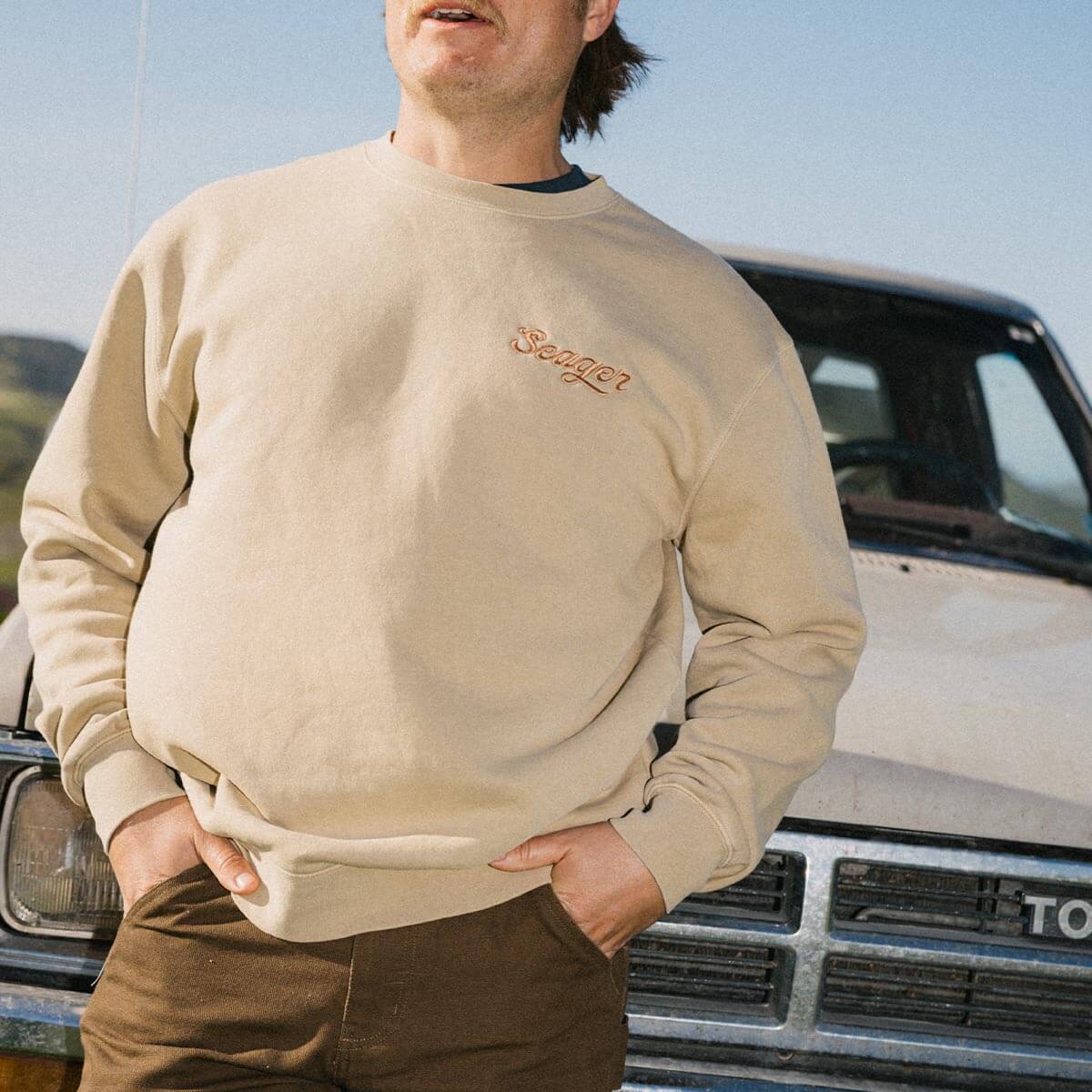 Russ Embroidered Premium Crew Pigment Stone