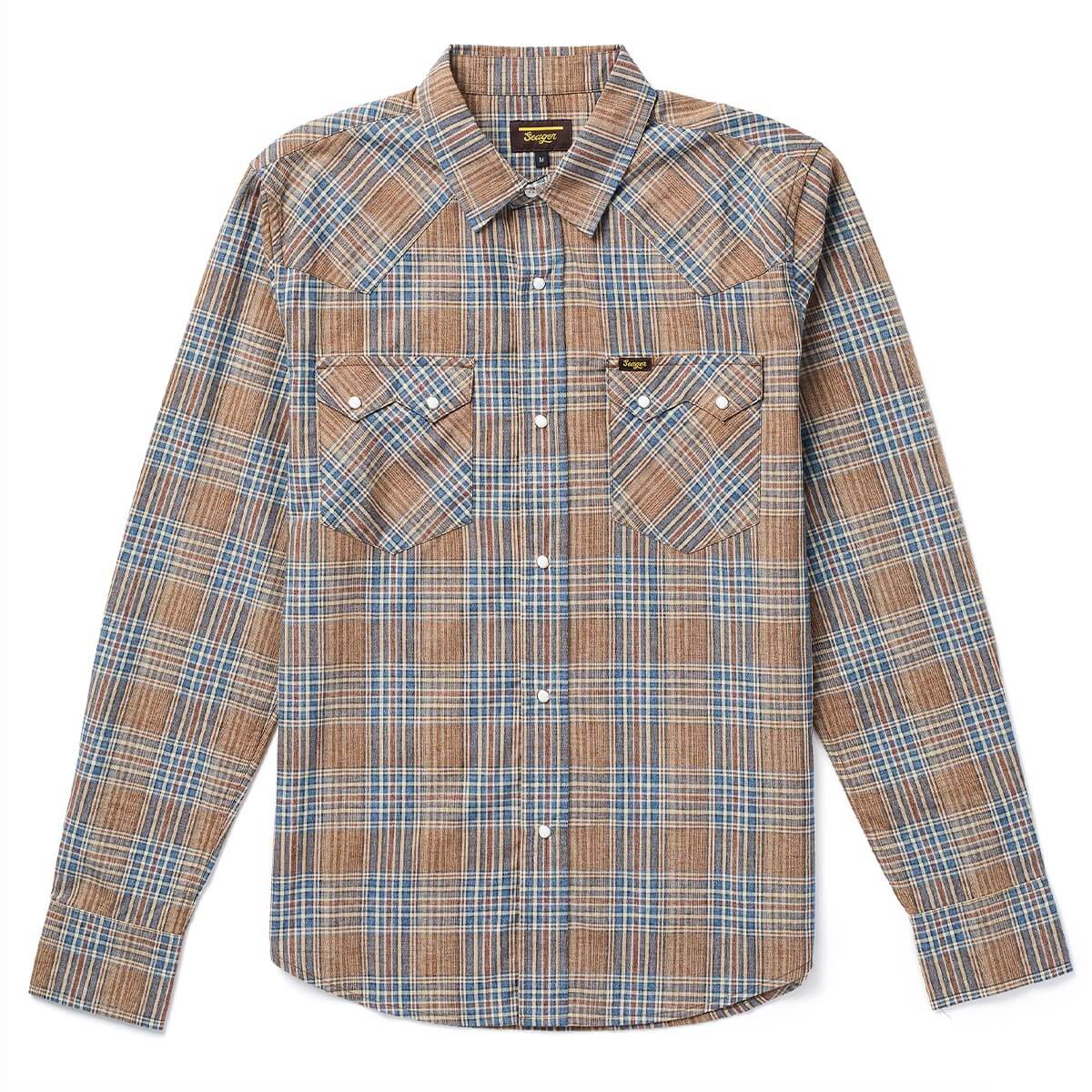Sawtoof L/S Shirt Faded Navy Plaid