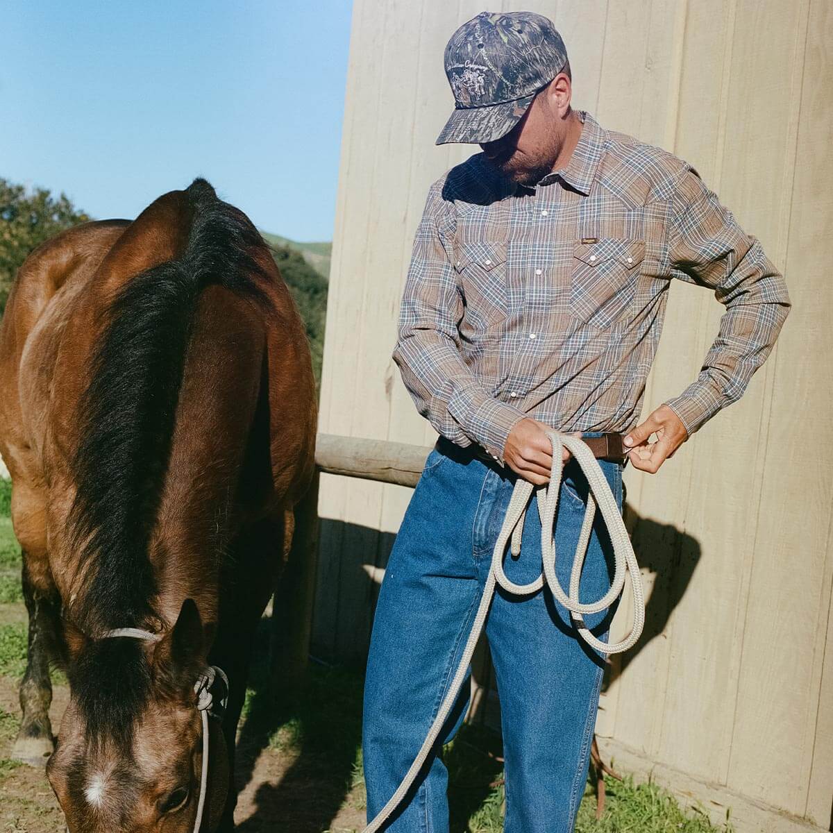 Sawtoof L/S Shirt Faded Navy Plaid