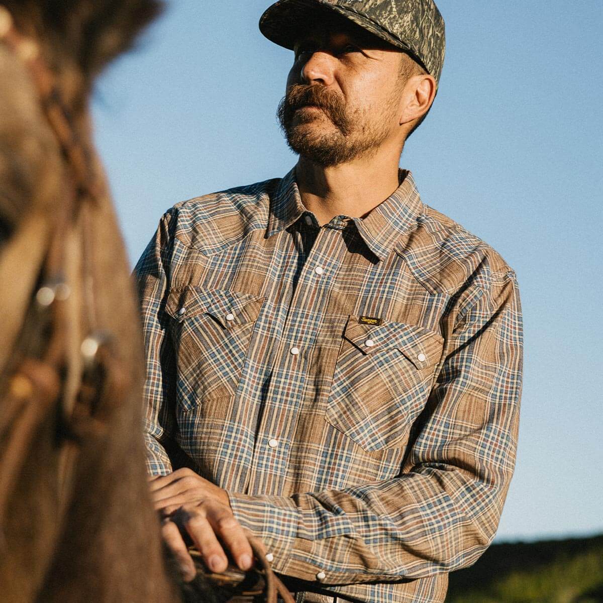 Sawtoof L/S Shirt Faded Navy Plaid
