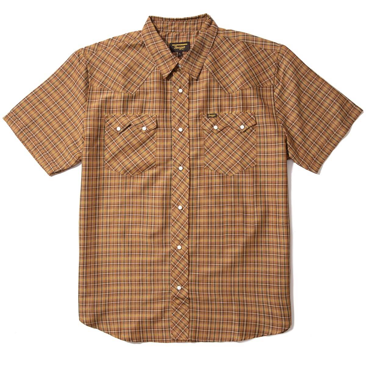 Sawtoof S/S Shirt Gold Mini Check Plaid