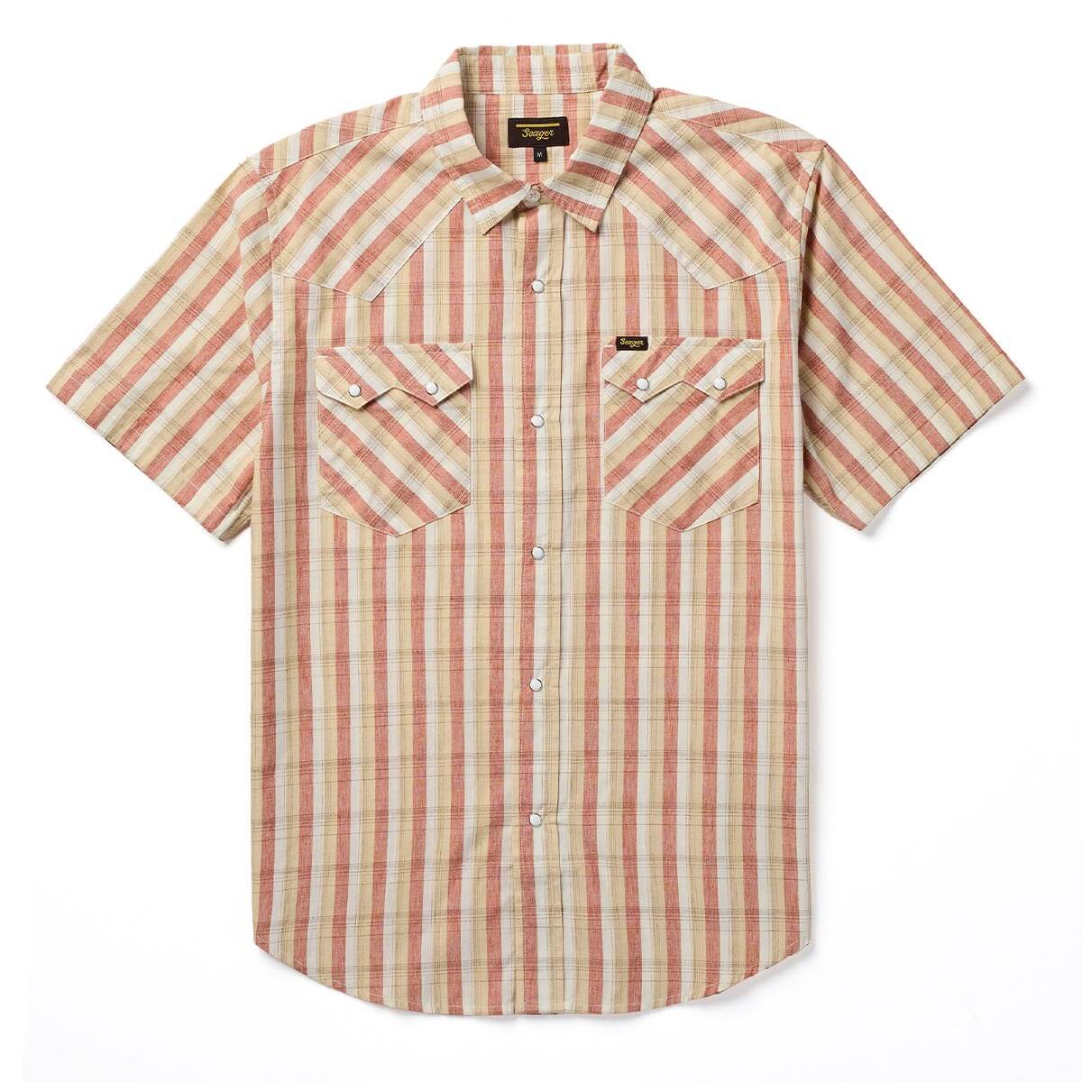 Sawtoof S/S Shirt White Wash Plaid