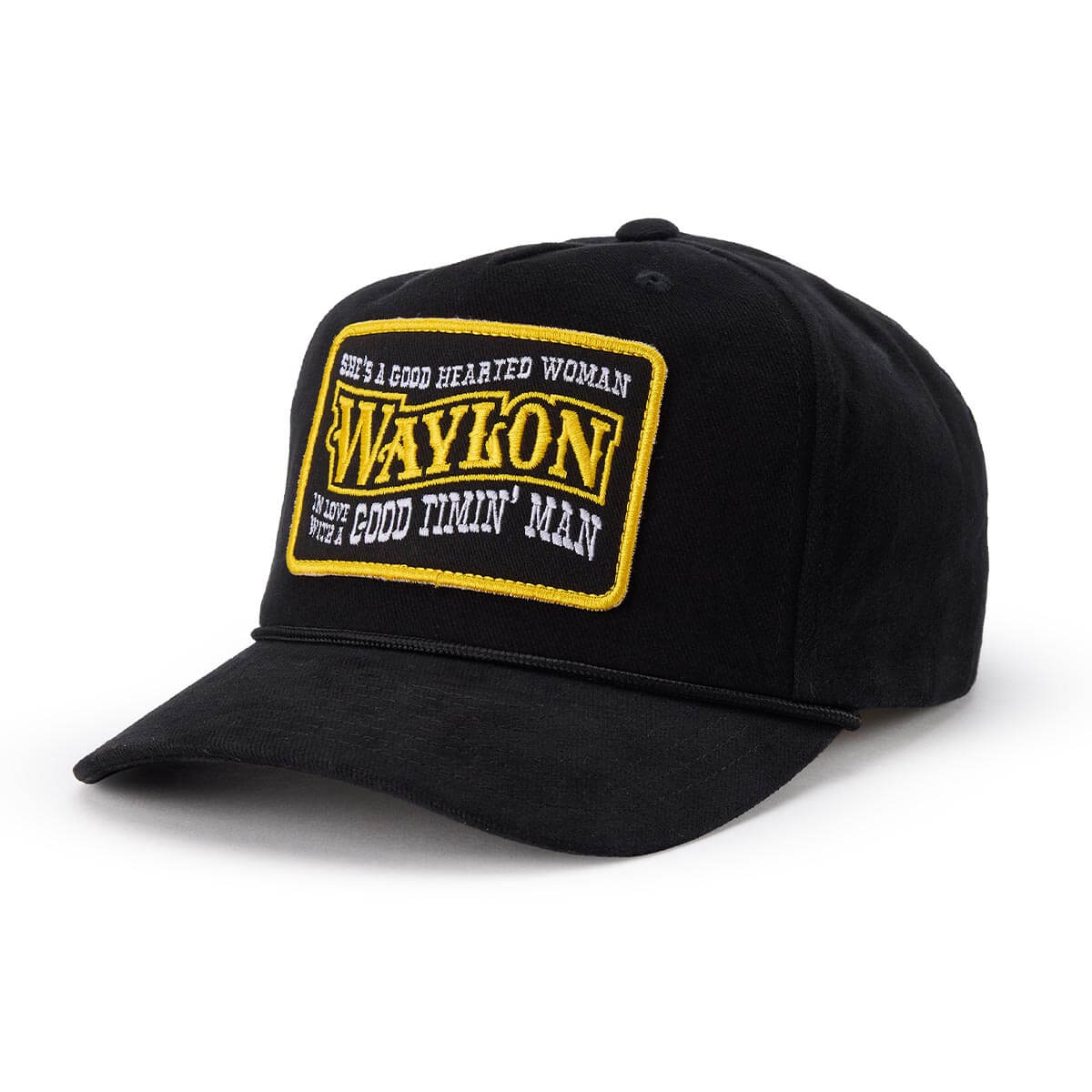 Seager x Waylon Jennings Good Hearted Woman Snapback Black