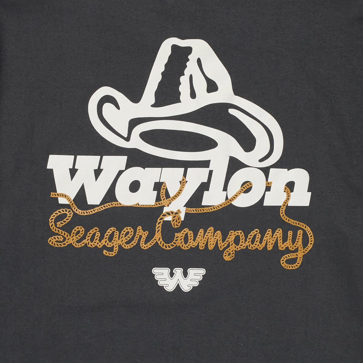 Seager x Waylon Jennings Lasso Lash Premium Tee Pigment Black