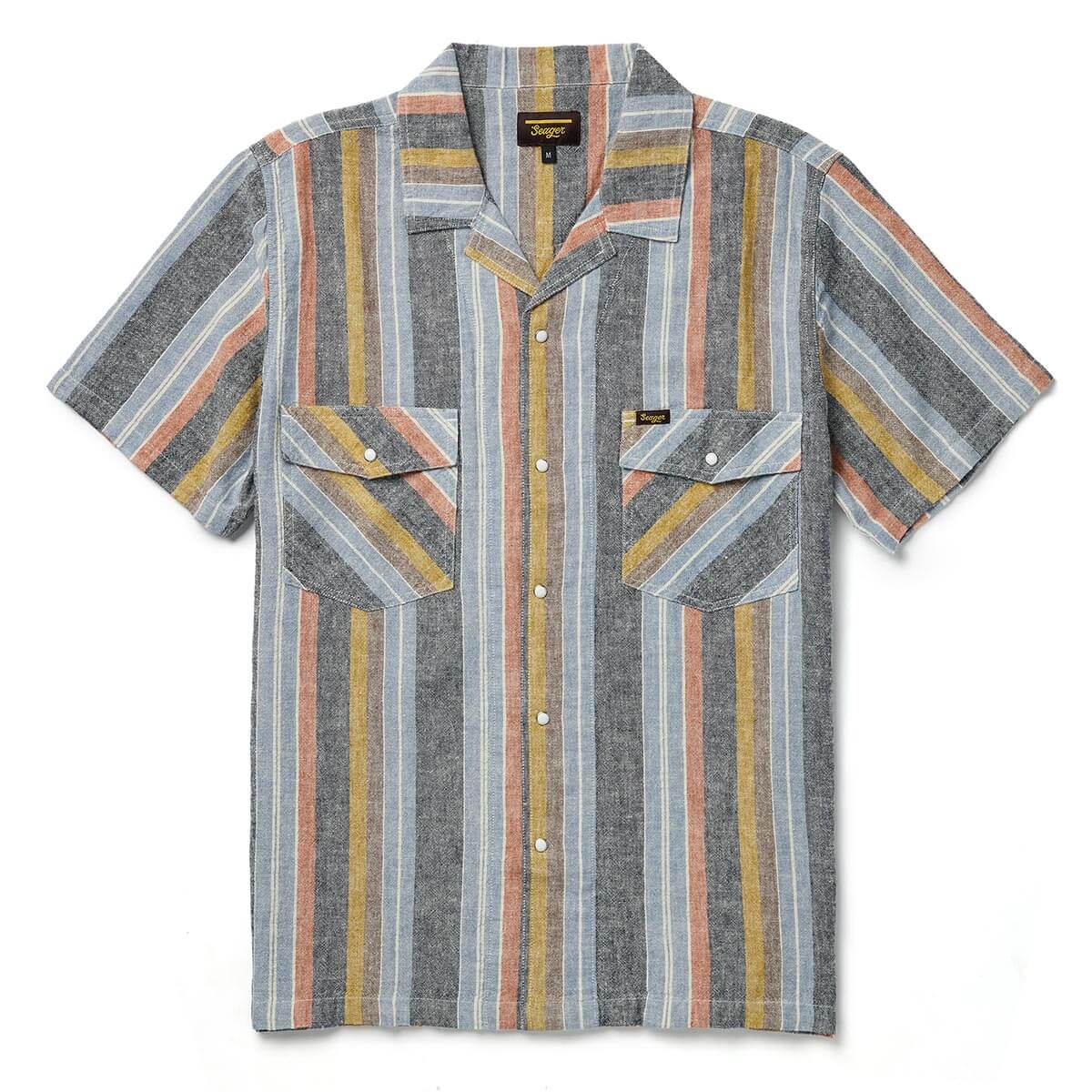 Whippersnapper S/S Shirt Washed Stripe Navy