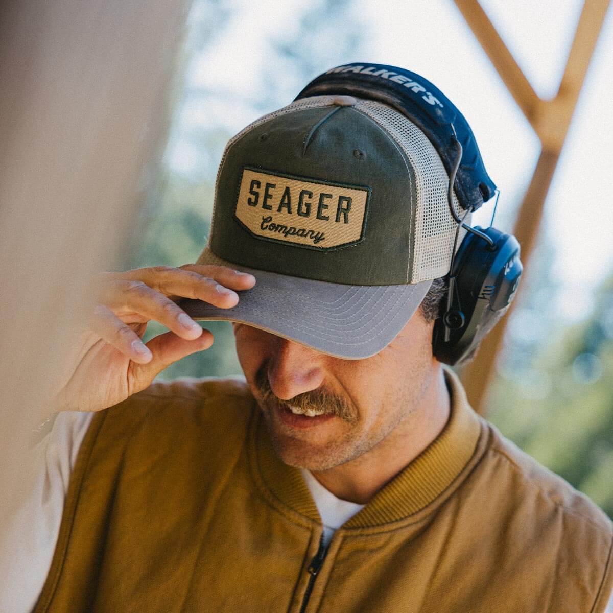 Wilson Waxed Snapback Tan/Green
