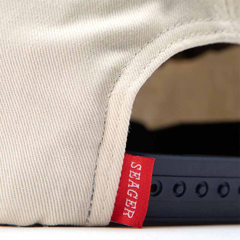 Branded Snapback Cream/Navy - Seager Co.