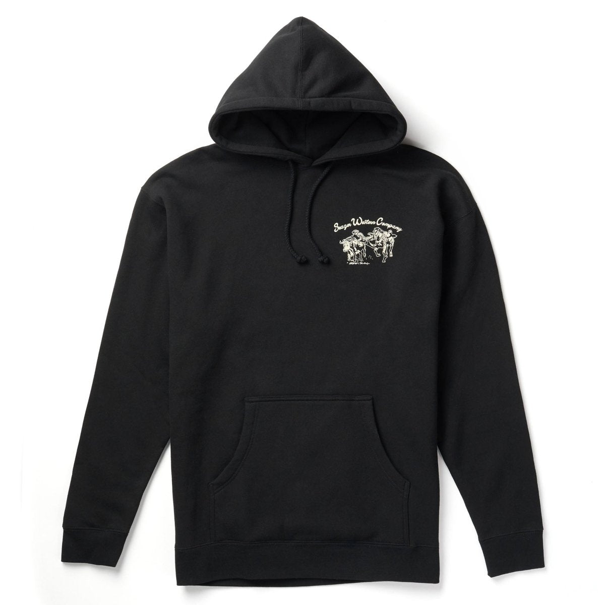 Los Rios Mid - Weight Hoodie Black - Seager Co.