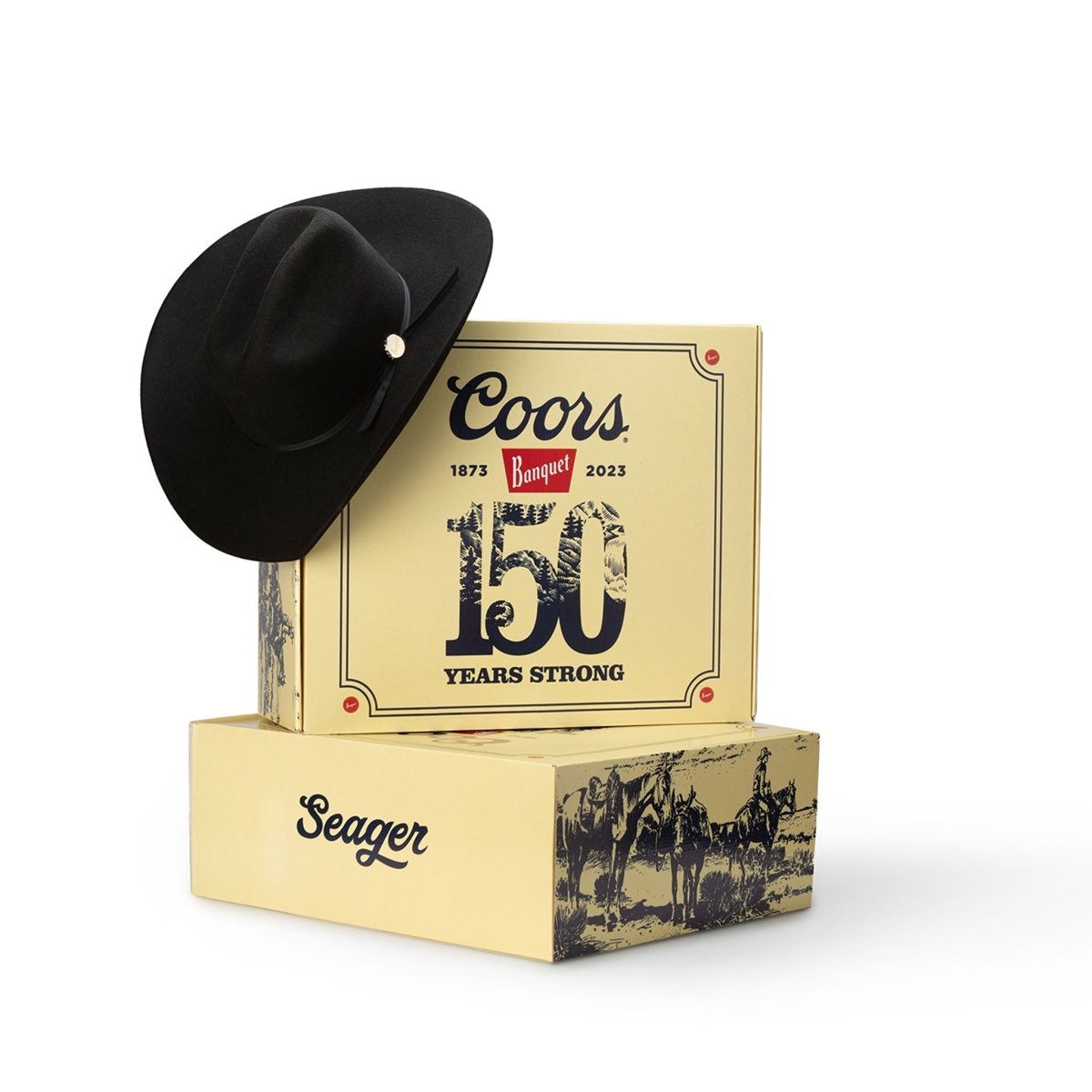 Seager x Coors Banquet Longhorn 4X Hat Black - Seager Co.