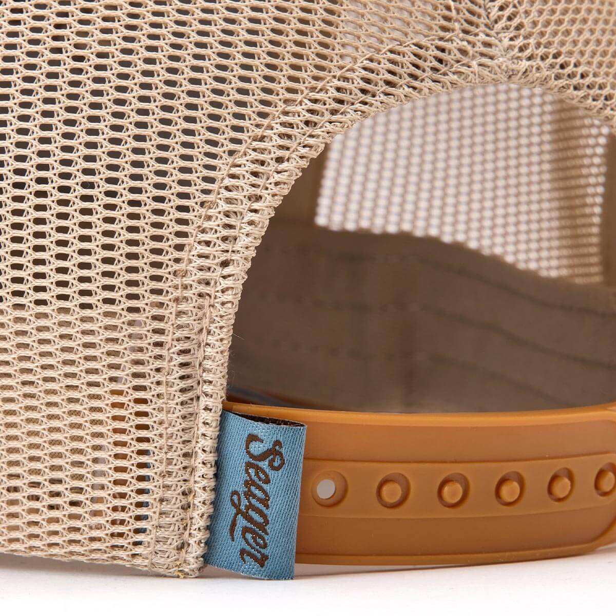 Branded Trucker Snapback Blue/Tan