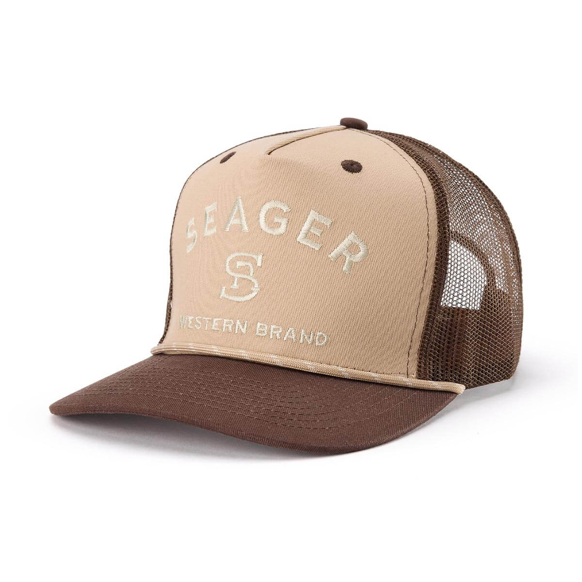 Branded Trucker Snapback Khaki