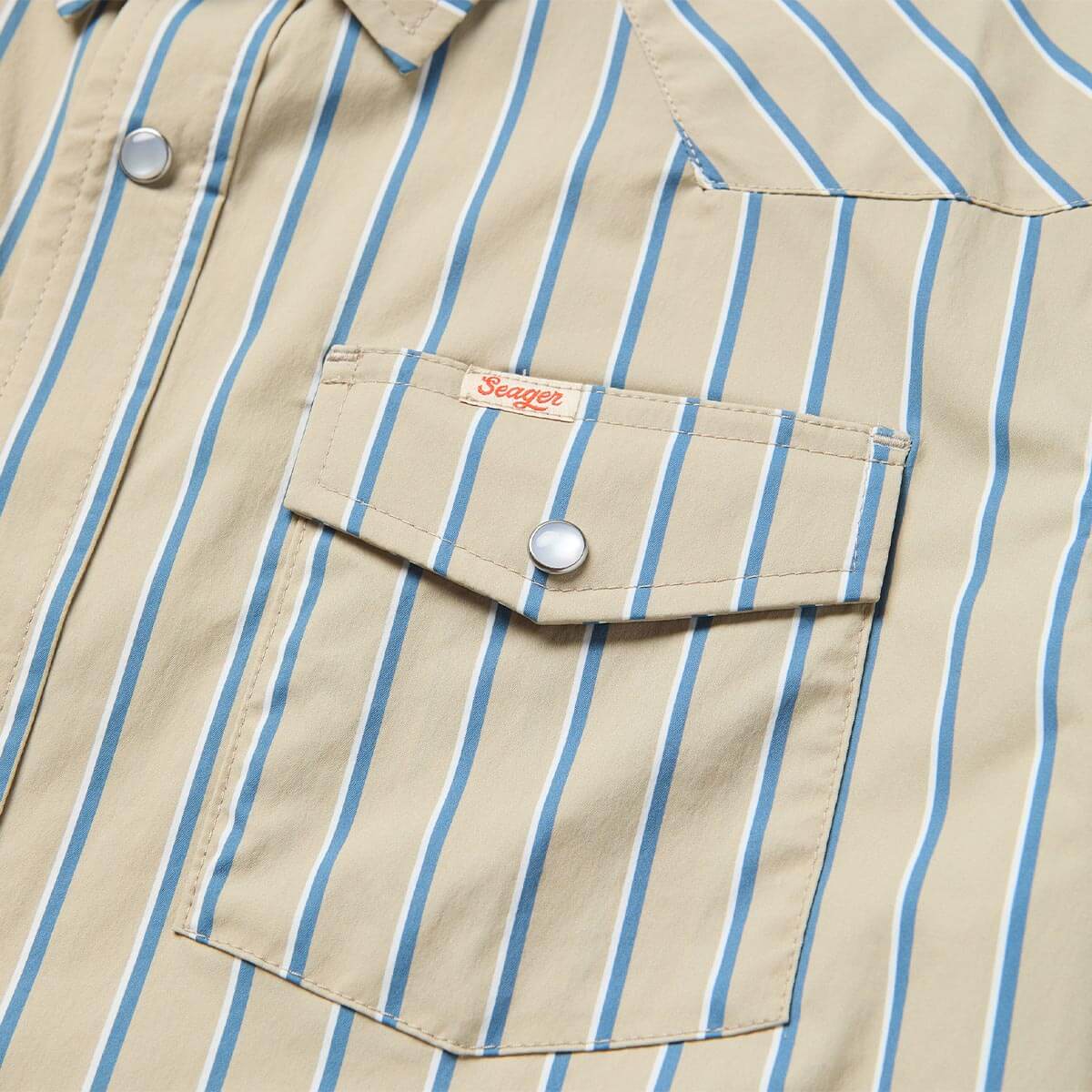 El Ranchero S/S UV Shirt Tidal Foam Stripe