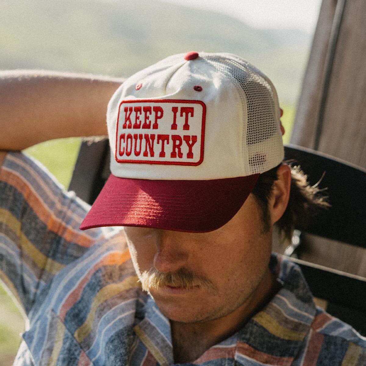 Keep It Country Trucker Snapback Cream/Red
