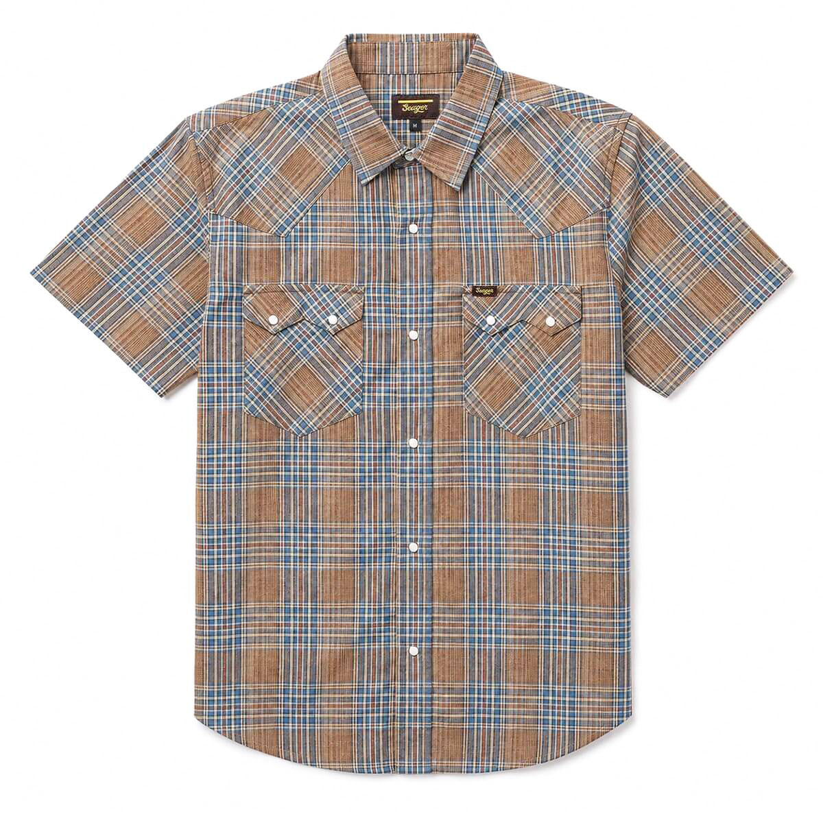 Sawtoof S/S Shirt Faded Navy Plaid