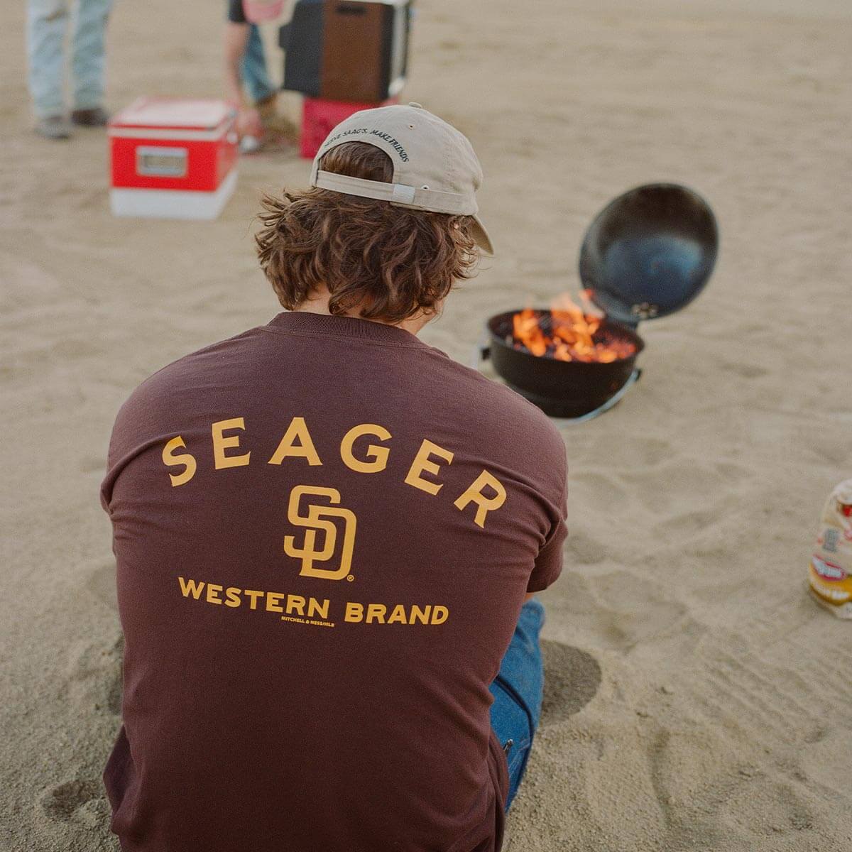 Seager x Padres Logo Tee Brown