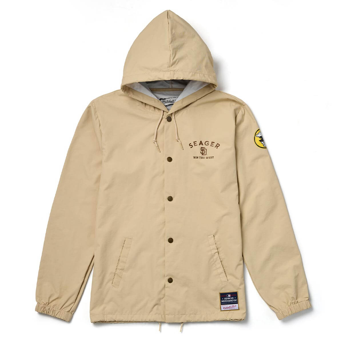 Seager x Padres Win the West Coaches Hoodie Khaki
