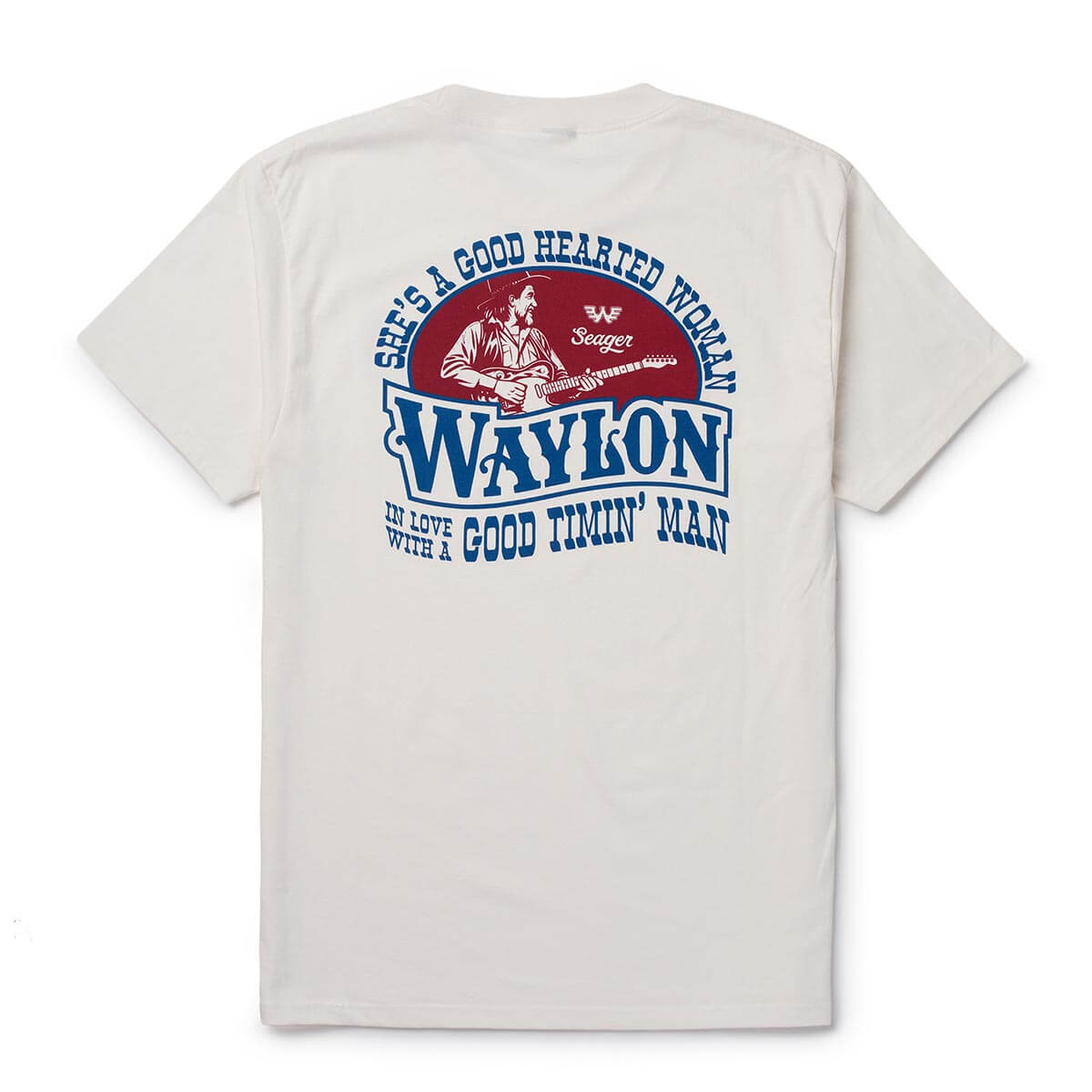Seager x Waylon Jennings Good Hearted Woman Tee Vintage White