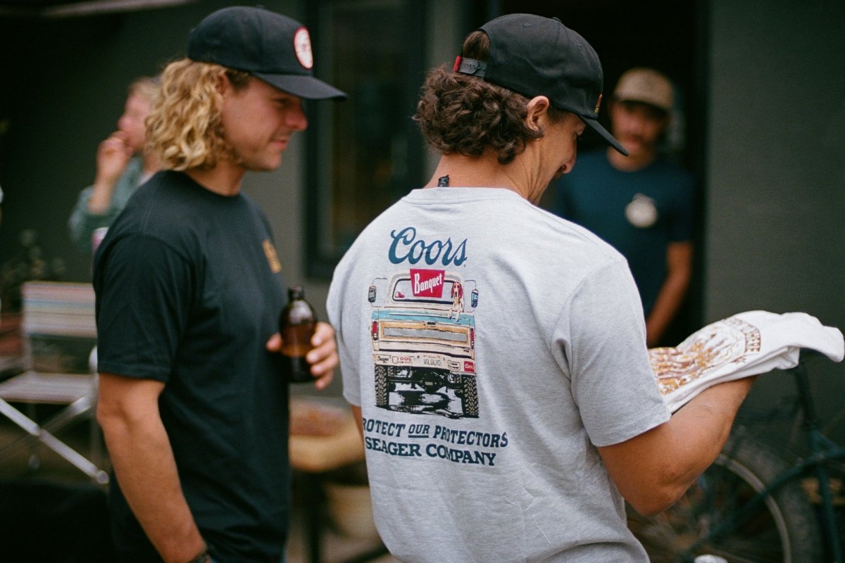 Seager x Coors Banquet Bumper Tee Heather Grey - Seager Co.