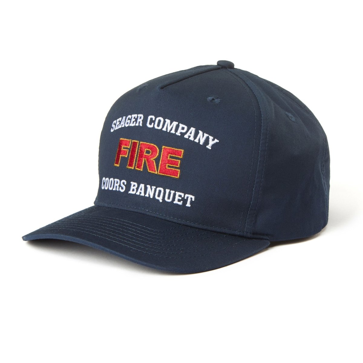 Seager x Coors Banquet Fire House Snapback Navy - Seager Co.