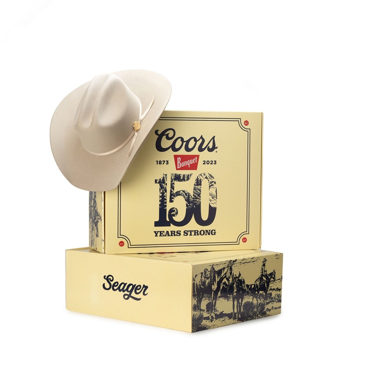 Seager x Coors Banquet Longhorn 4X Hat Stone - Seager Co.