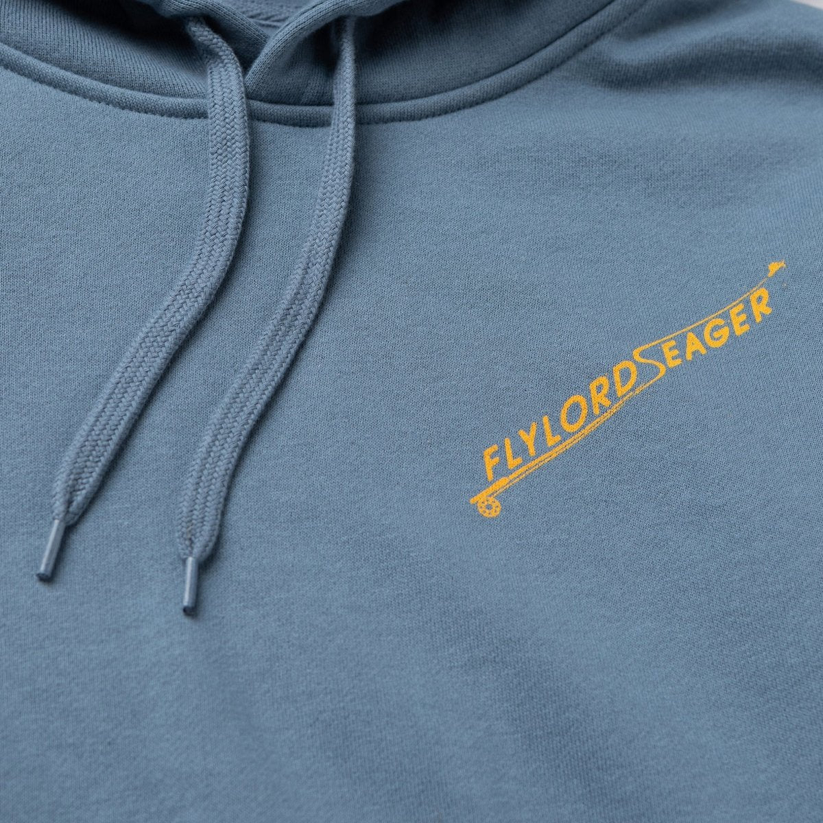 Seager x Flylords Dry Fly Hoodie Steel Blue - Seager Co.